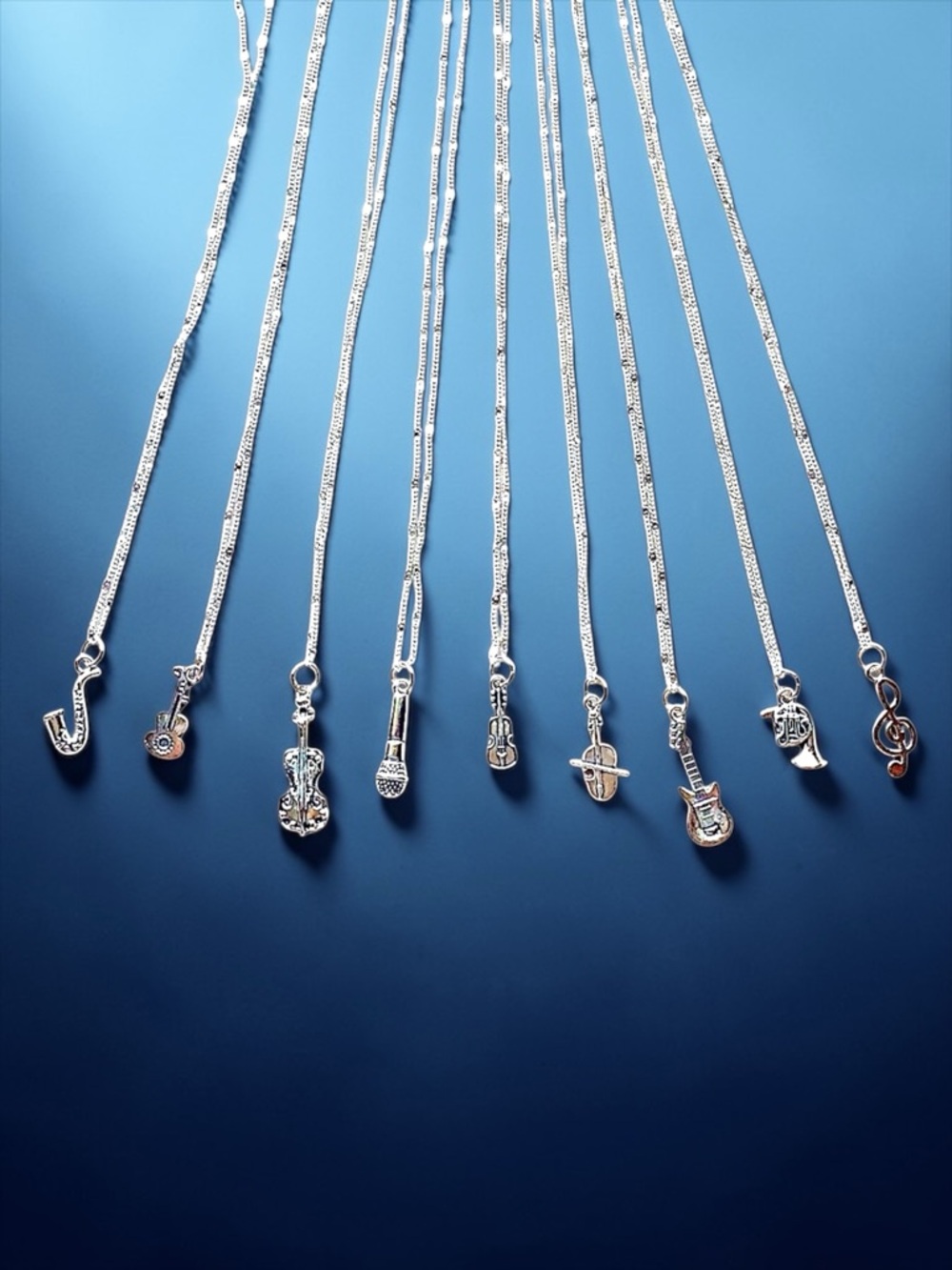 Musical Instrument Silver Charm Necklaces. Choose your favorite(s) - Picture 2 of 12